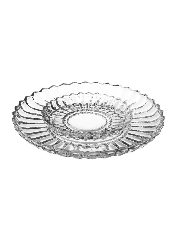 Elegant ✨ Elegant Glass Plate Set – 2 Pieces (29.5 cm & 17.5 cm) ✨ - Image 4