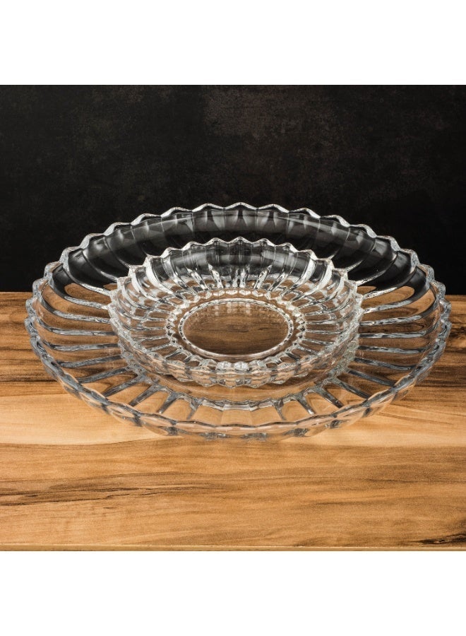 Elegant ✨ Elegant Glass Plate Set – 2 Pieces (29.5 cm & 17.5 cm) ✨ - Image 1