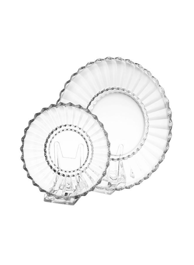 Elegant ✨ Elegant Glass Plate Set – 2 Pieces (29.5 cm & 17.5 cm) ✨ - Image 3