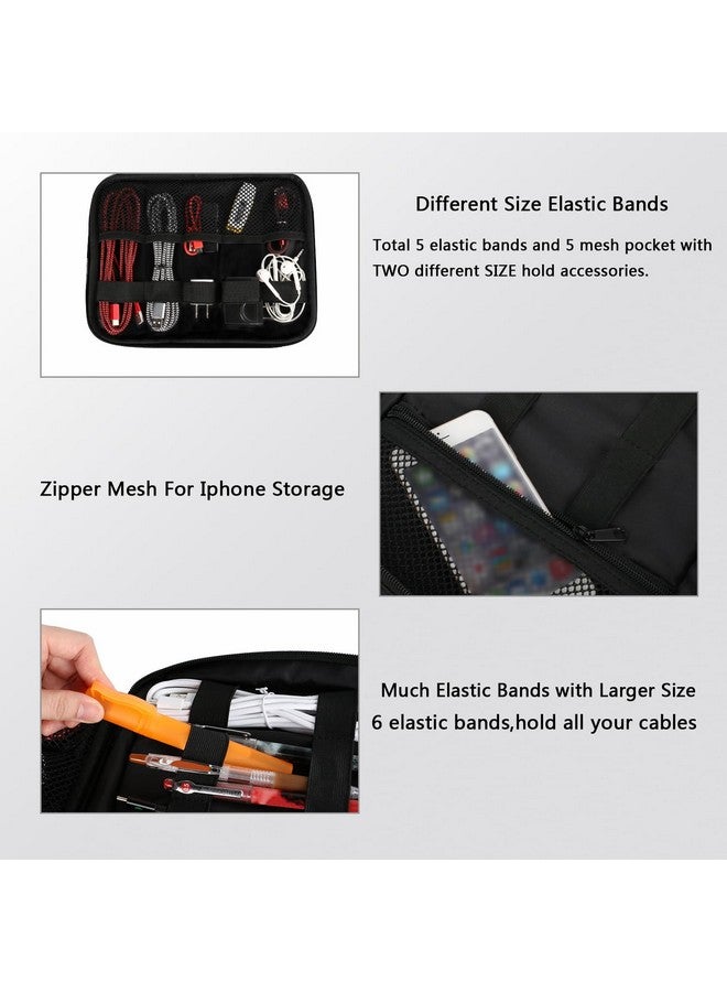MATEIN MATEIN Electronics Organizer Travel Case, Water Resistant Cable Organizer Bag for Travel Essentials, Gifts for Men, Storage Bag as Accessories for Phone, Cord, Tablet, Black  - Image 4