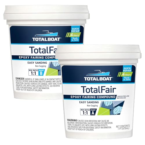 TotalBoat-434282 TotalFair Marine Epoxy Fairing Compound for Fiberglass, Wood, Aluminum and Steel (2 Pint Kit) - Image 1