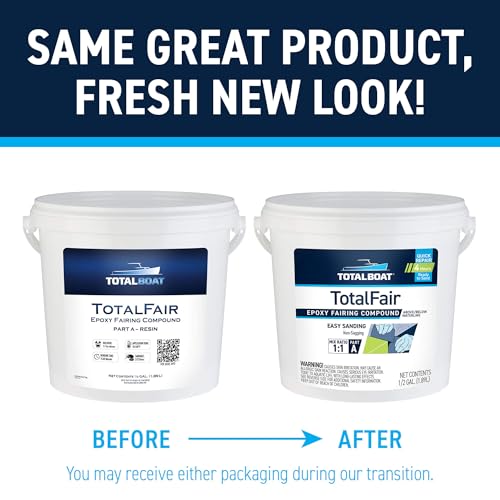 TotalBoat-434282 TotalFair Marine Epoxy Fairing Compound for Fiberglass, Wood, Aluminum and Steel (2 Pint Kit) - Image 2