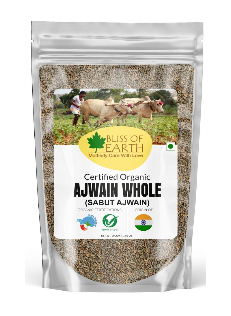BLISS OF EARTH - Carom Seeds Ajwain Indian Spices Masala For Better Hair Skin Health & Cooking 200GM - Image 1