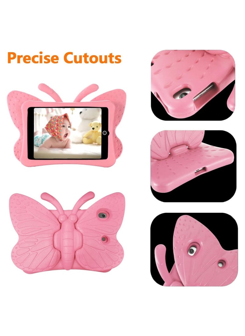 IAF iPad 9th 8th 7th Generation Case Kids Girls, Cute Butterfly Shockproof EVA Foam Super Protection Stand Cover for iPad 2021 2020 2019 10.2" and iPad Air 3 Pro 10.5" - Pink - Image 4