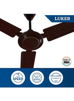 LUKER LUKER Ceiling Fan ModelNANO PLUS 1200mm 48 inch 2 Piece Combo Offer BLDC Motor High Speed Decorative Fan for Home Office Bed Living Kids Room Anti Dust Modern Designer FancyColorBrown 0  - Image 4