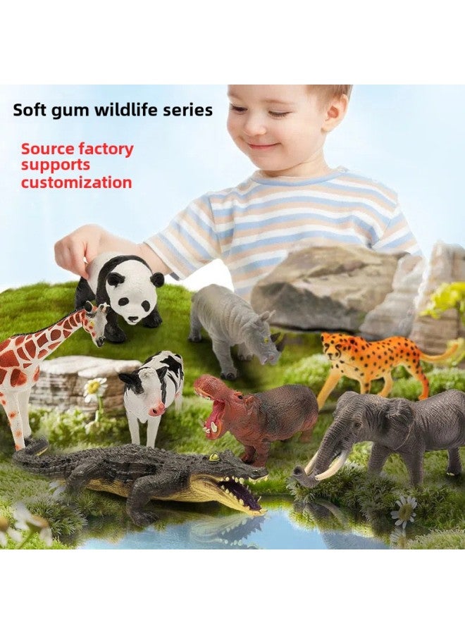 Direct Simulation Animal World Model Toy Giraffe Elephant Lion Tiger Static Doll Wholesale-Color:Elephant 【forest Series】 - Image 2