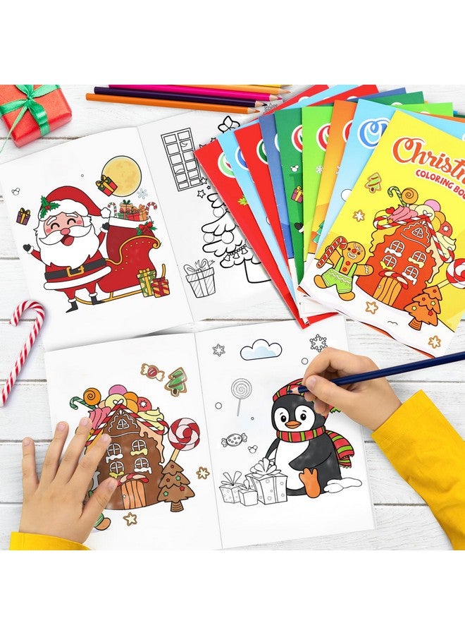 D-FantiX 48Pack Christmas Coloring Book For Kids, Christmas Party Favors For Kids, Holiday Activities Gift For Boys Girls, Xmas Treats Prizes Stockings Goodie Bags Stuffer Filler Party Supplies - Image 2