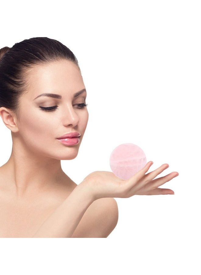 Bememo Bememo 2 Pieces Jade Stone for Lash Glue Eyelash Extension Round Jade Stone Lash Glue Holders Adhesive Pallet Fake Eye Lash Holder Base 2 Inch (Pink)  - Image 5