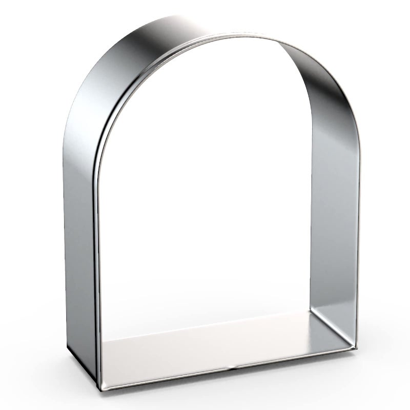 QAAQS Arch Cookie Cutter Set Large - 5 Inch, 4 Inch, 3 Inch, 2 Inch - Arched Door Geometric Frame Plaque Cookie Cutters Shapes Molds - Stainless Steel - Image 4