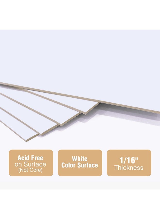 Falling In art 50 Pack Acid-Free Mat Boards - 8X10 Uncut White Backing Boards, 4 - Ply Thickness Backer Boards For Photos, Pictures, Frames, Artworks And Prints  - Image 3