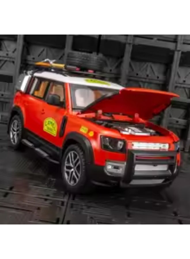 حديقة الألعاب سيارة لعبة روفر ديفندر 1:24 من سبائك المعادن - نموذج بآلات، بصوت وضوء، ميزة الرجوع للخلف - هدية للأطفال - Image 2