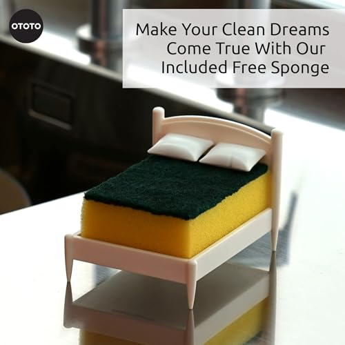OTOTO Cute Sponge Holder for Kitchen Sink - - Dishwasher Safe Sponge Organizer- Compact, Organizer, Kitchen Sink Accessories, Sponge Holder - Image 4