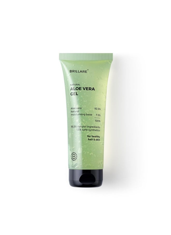 BRILLARE Natural Aloe Vera Gel - Ultimate Moisturiser for Face, Hair & Skin | Pure, Hydrating, Soothing Care, 200 GM  - Image 1