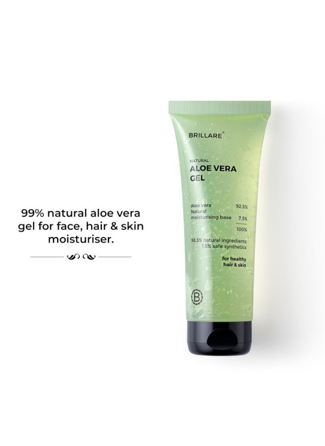 BRILLARE Natural Aloe Vera Gel - Ultimate Moisturiser for Face, Hair & Skin | Pure, Hydrating, Soothing Care, 200 GM  - Image 2