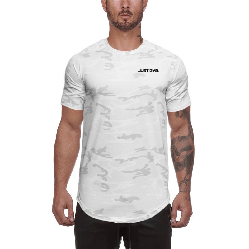 Muscle Fitness Breathable Quick-Drying Outdoor T-Shirt Men'S Casual Top Camouflage Sports Short Sleeve - Image 5