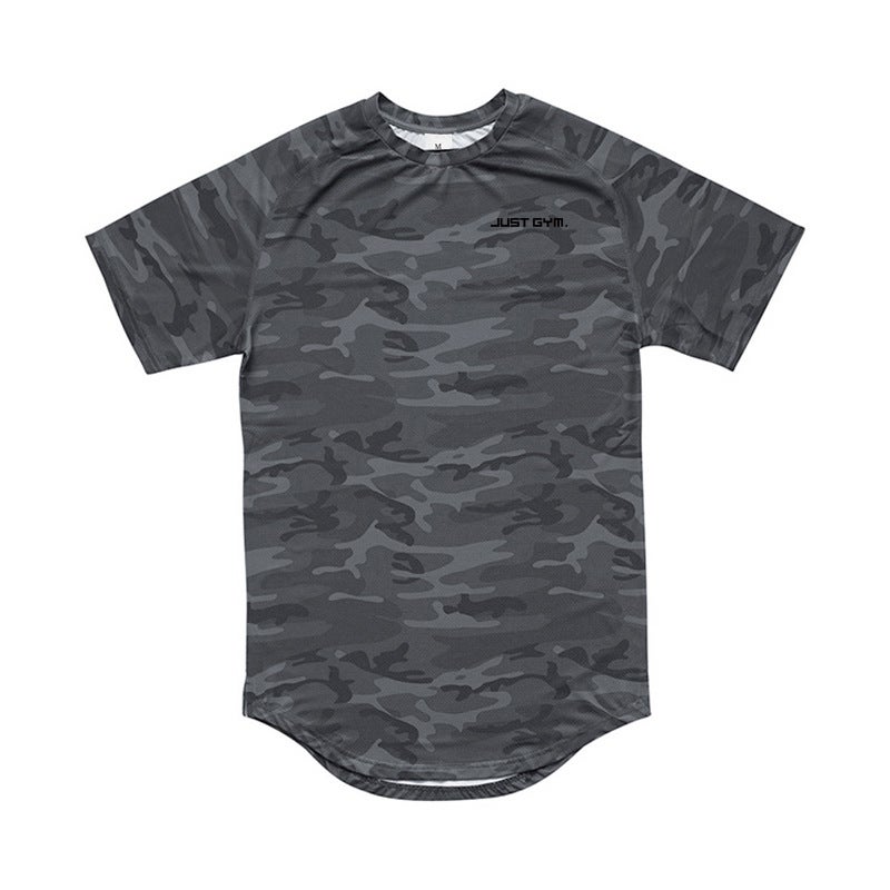 Muscle Fitness Breathable Quick-Drying Outdoor T-Shirt Men'S Casual Top Camouflage Sports Short Sleeve - Image 1