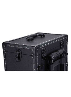 SUNRISE Professional 4 Wheels Rolling Makeup Cosmetic Train Case, Black  - Image 5