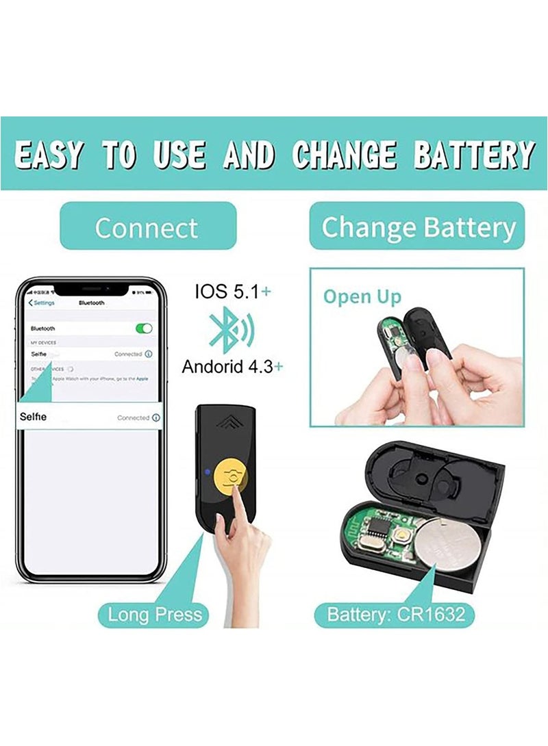 Bluetooth Extendable Selfie Stick with Led Light Wireless Remote and Tripod Stand 104cm for All iPhone and Android Smartphone - Image 3