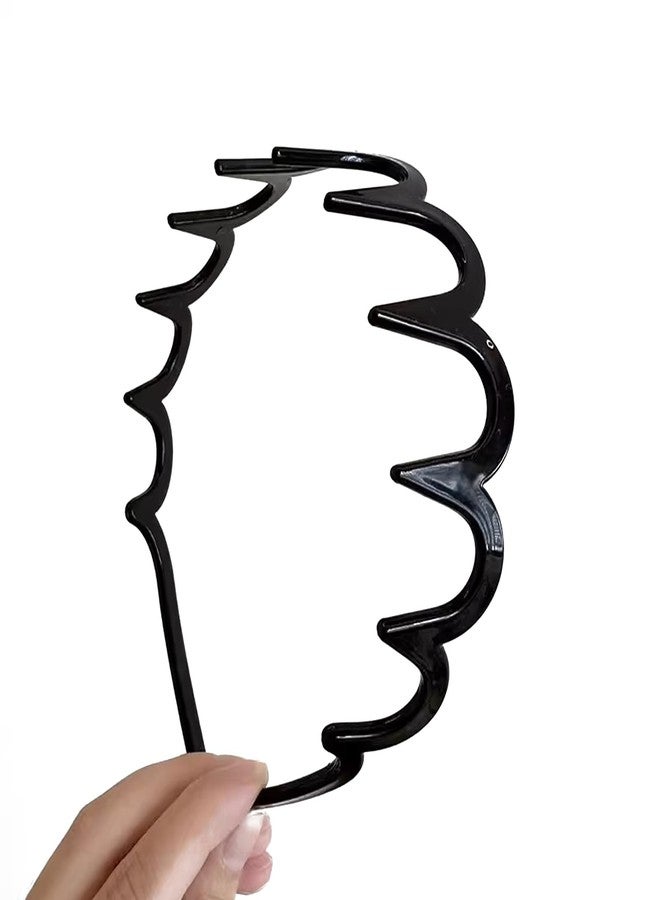 YOOHUA 10PCS Zig Zag Shark Tooth Headbands Comb Zigzag Plastic Hoop U Shaped Shark Tooth Hair Bands Wavy teeth Hair Hoop Accessory for Women Lady Girl - Image 2