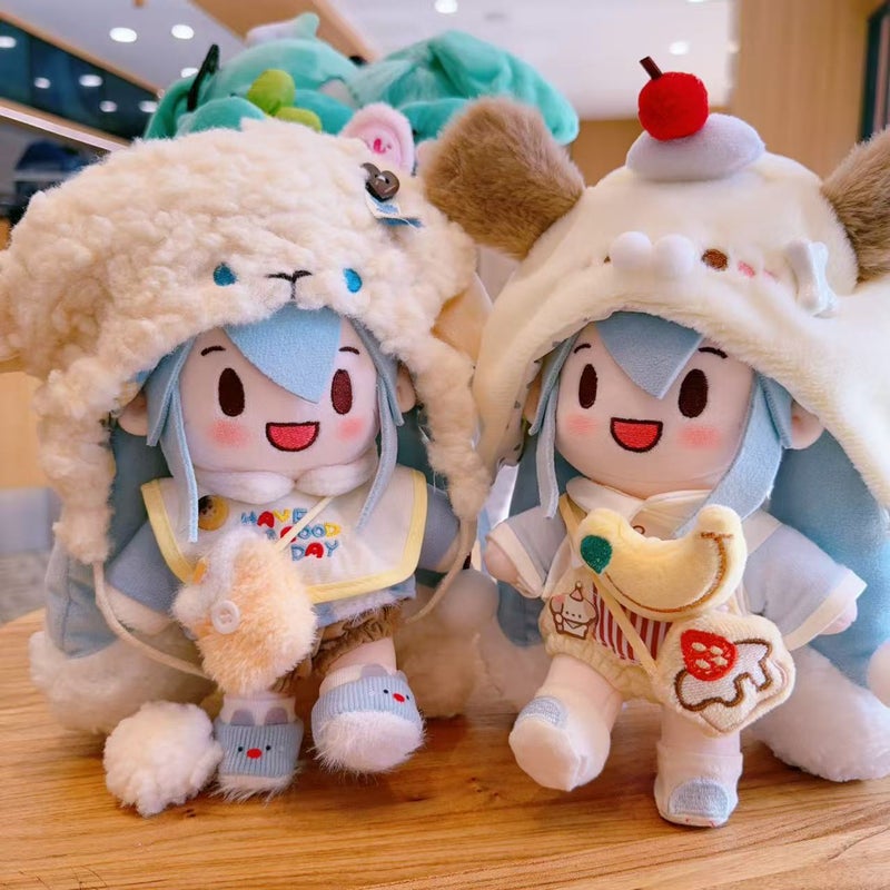 20cm Snow Miku Plush Doll Anime Figure with Changeable Outfit - Image 1