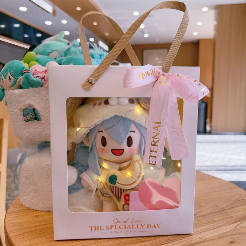 20cm Snow Miku Plush Doll Anime Figure with Changeable Outfit - Image 2