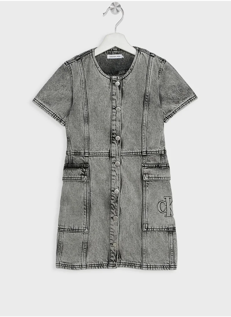 Calvin Klein Jeans Kids Pocket Denim Dress