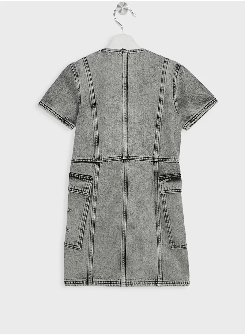 Calvin Klein Jeans Kids Pocket Denim Dress