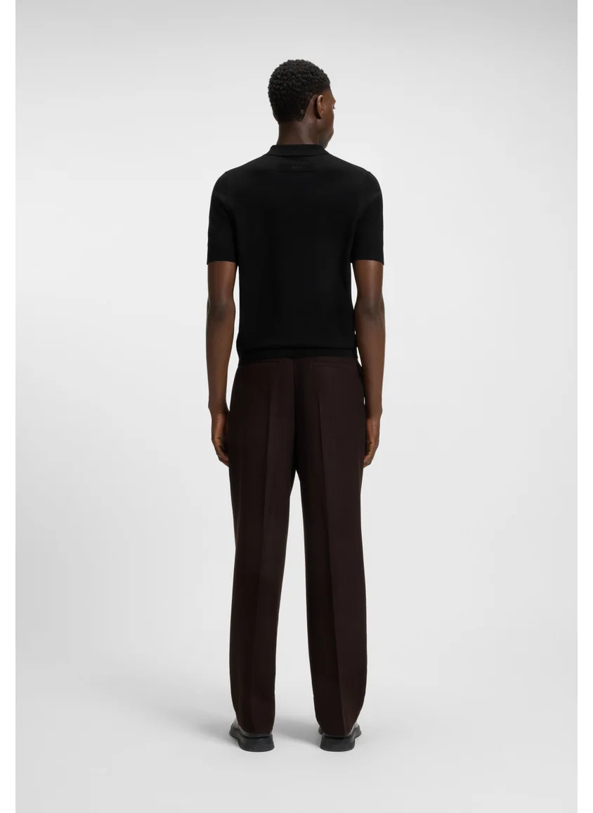 هوجو Knit polo with covered placket
