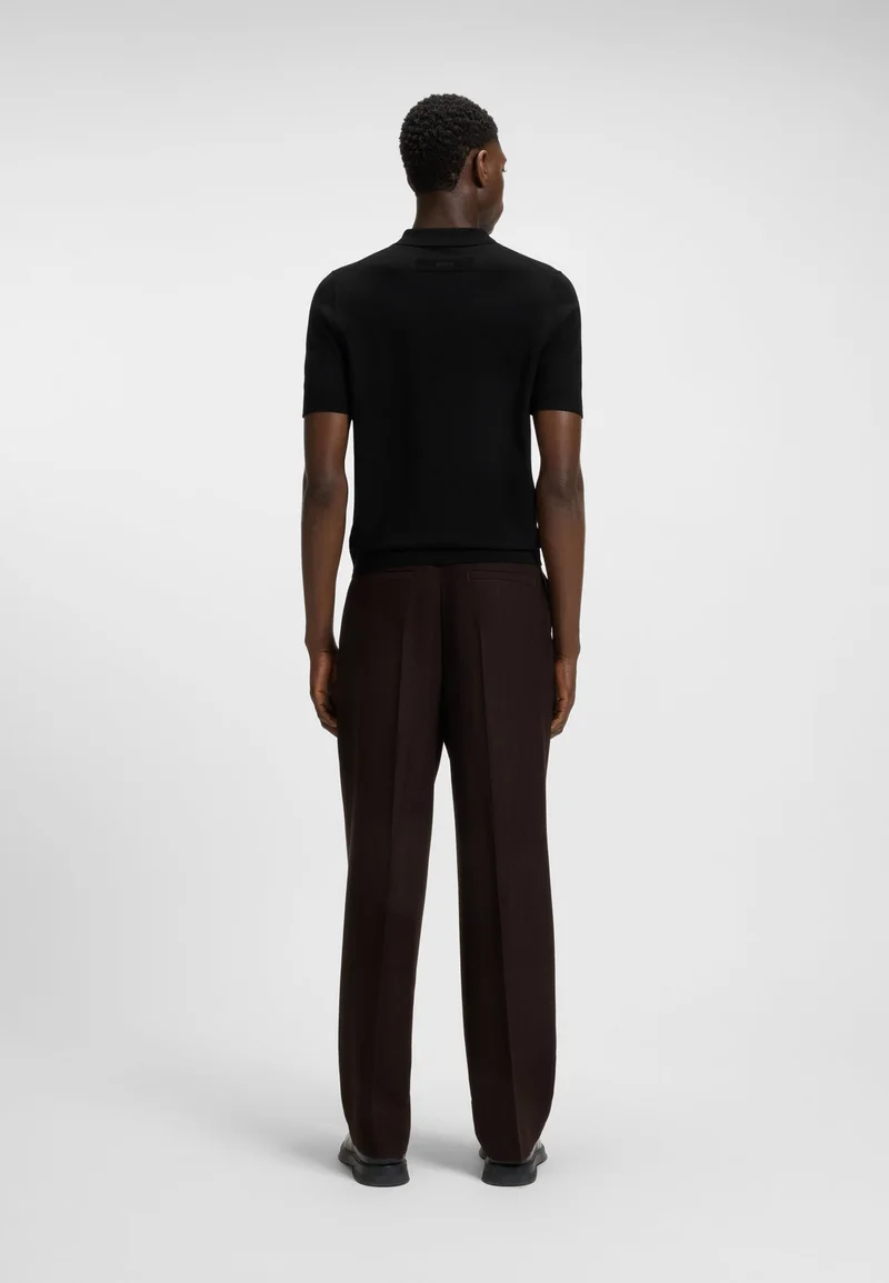 HUGO Knit polo with covered placket