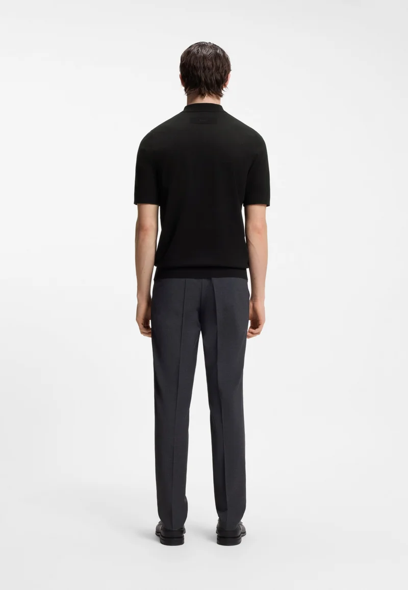 هوجو بولو محبوك بفتحة أزرار مخفية