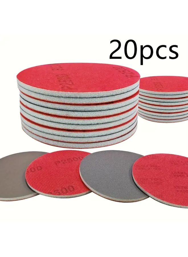 20pcs 5 Inch 400 Grit Sanding Sponges Wet Dry Sandpaper for Wood Metal Drywall - Image 1
