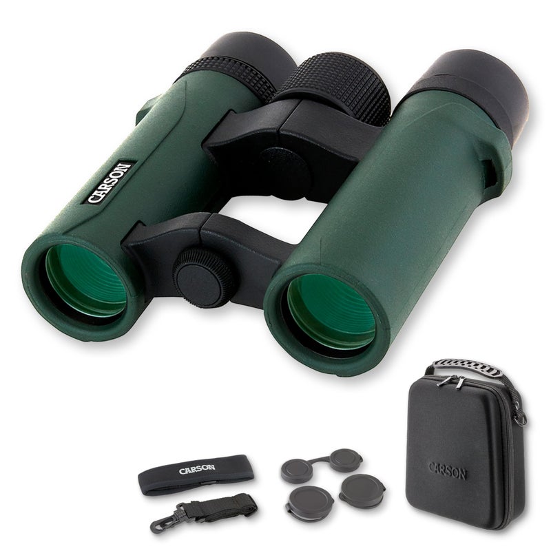 Carson RD Series 8x26mm OpenBridge Waterproof Compact Binoculars RD826 Green