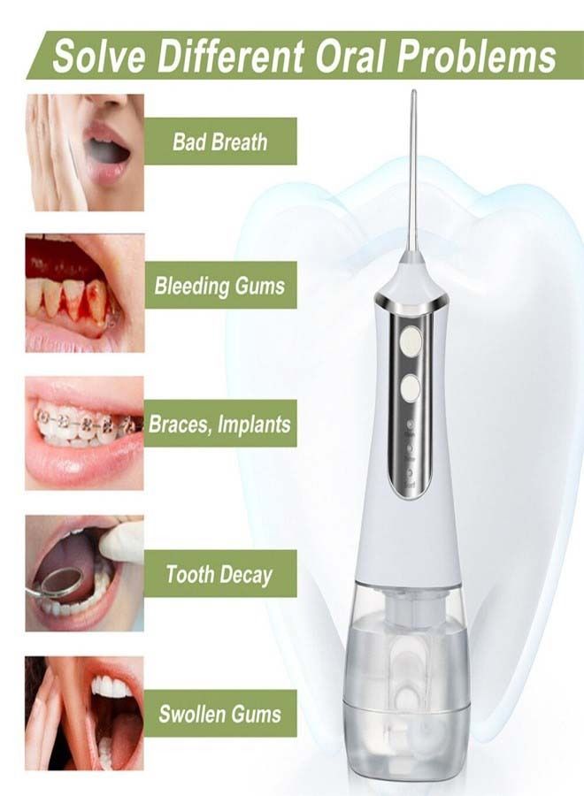 HTC Water Jet Oral Hygiene Irrigator Cordless Floss Dental Black 350ml - Image 4