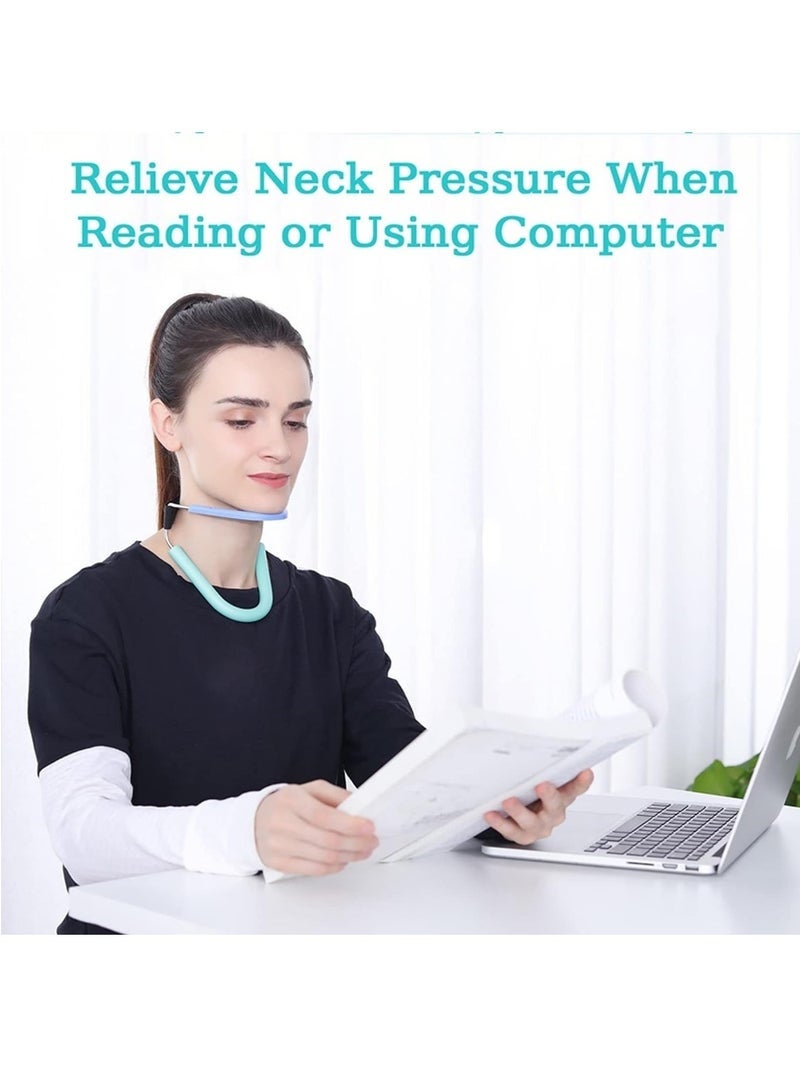 كيلا مصحح تقوس الرقبة، طوق عنق الرحم، دعامة للرقبة لعلاج آلام الرقبة ودعمها، محاذاة الرقبة، تخفيف الضغط على العمود الفقري، تحسين وضعية الرأس للأمام، مثالي للاستخدام في المنزل والمدرسة والعمل، دعامة رقبة - Image 4