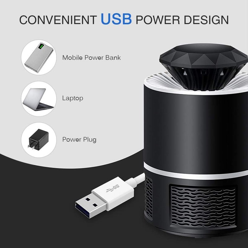TOMSHOO Electric Mosquito Killer Lamp USB Power Anti-mosquito Trap LED Night Light Lamp Bug Insect Killer Light Repeller - Image 5