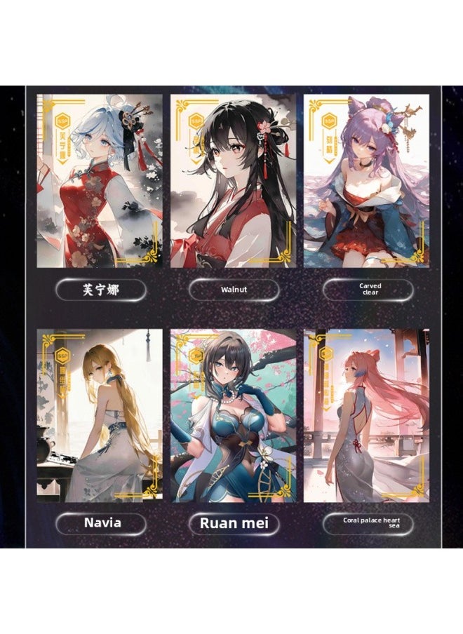 Generic - Aesthetic Card Agency's Boutique A6 Card Star Card Is Even More Special Design Style Unique Special Rare-Color:Luoling Cultural And Creative Phantom No. 1 Box Of 2 Pieces - Image 1