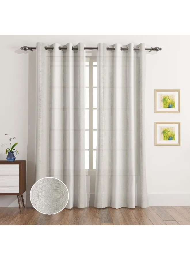 هوم بوكس Aara Ashton 2-Piece Extra Long Sheer Curtain Pair 140 x 300 cm