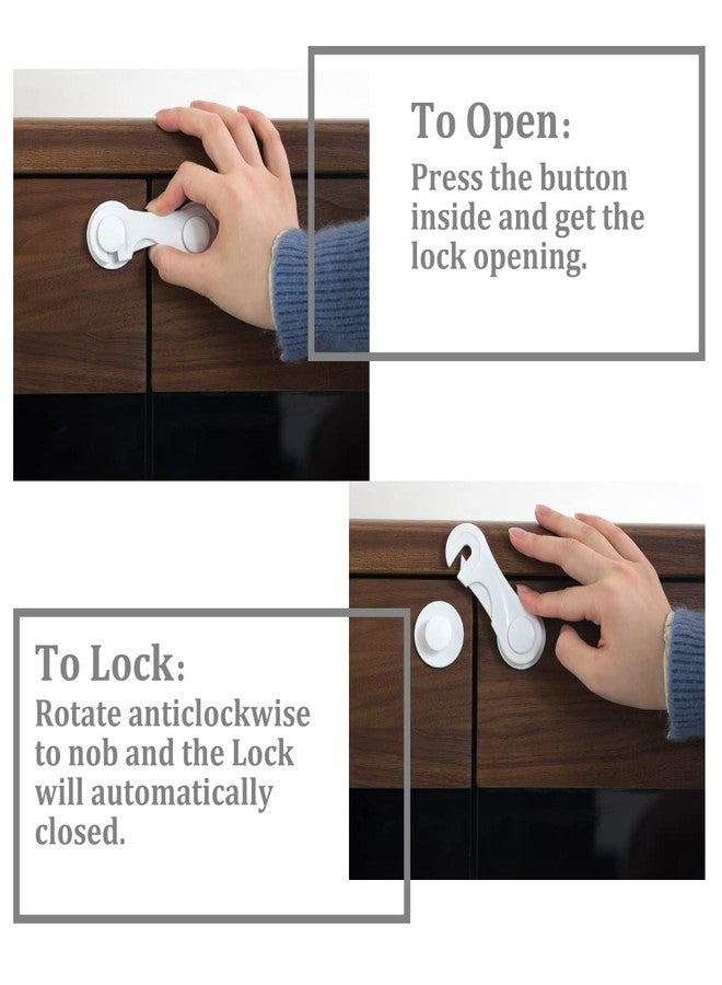 HUNCHA Baby Safety Cabinet Door Locks, Childproof Door Latch for Protecting Kids Toddler and Infant Proofing, Locks with Adhesive, for Drawer Cupboards Fridge Oven Closet & Pantry, Black, Pack of 5 - Image 5