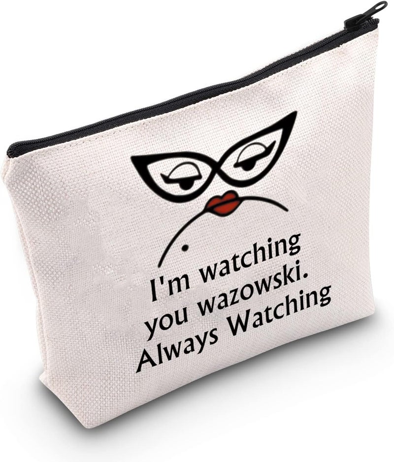 MNIGIU Monster Movie Inspired Cosmetic Bag Roz Fans Gift I'm Watching You Always Watching Makeup Bag With Zipper