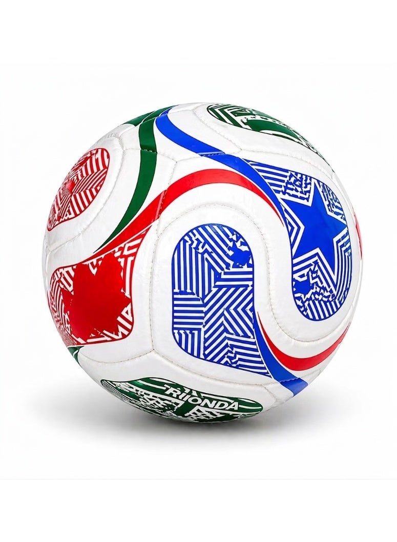 BUYCO Football Size 5 World Cup Inspired 2026 Model Training Ball, Indoor Outdoor Soccer Ball, Durable Grip Practice Match Ball for Kids & Adults (Assorted Colors) - Image 1