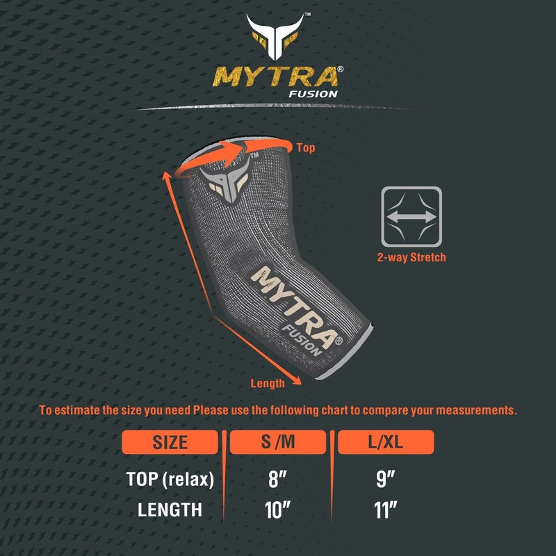 Mytra Fusion Elbow Brace Elbow Protector Arm Protector Farabi Elbow Brace Support injury relief Elasticated Elbow Support Sleeve Tennis White LXL - Image 4