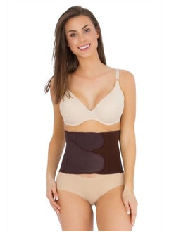– B.F.F. Postpartum Belly Wrap – Abdominal Binder and Targeted Compression Garment for Women – Girdle-Inspired Belly Binder for Postpartum and C-Section Recovery - Brown, Medium