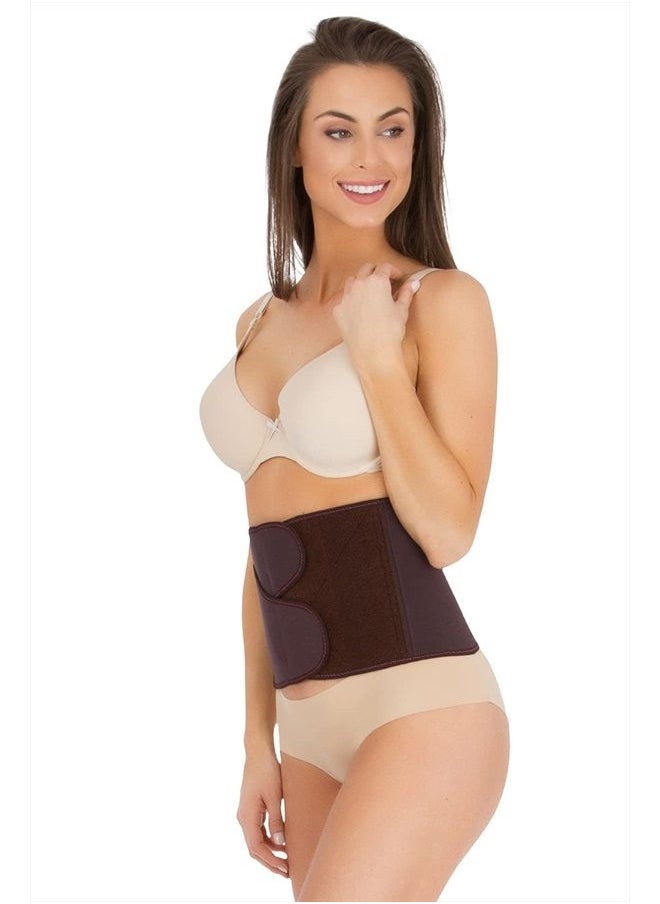 BELLY BANDIT - – B.F.F. Postpartum Belly Wrap – Abdominal Binder and Targeted Compression Garment for Women – Girdle-Inspired Belly Binder for Postpartum and C-Section Recovery - Brown, Medium - Image 1