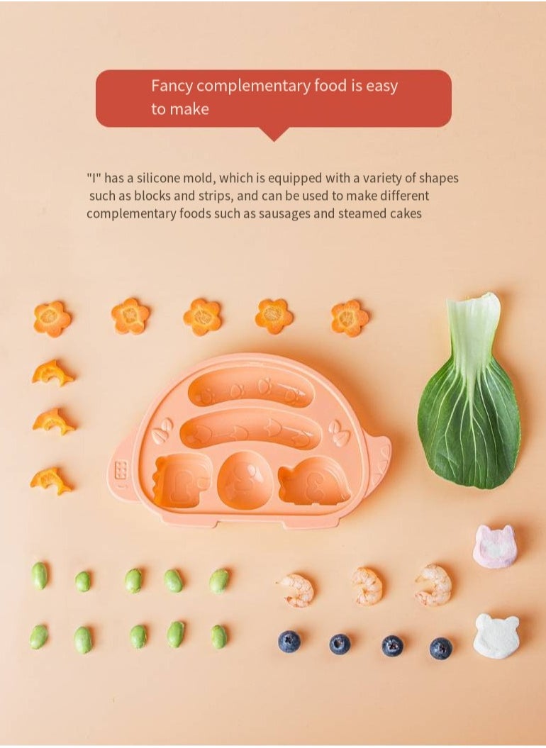 Hogokids Baby Steamed Cake Mold Can DIY Steamed Cake Auxiliary Food Tools Food Grade Silicone Material (Orange)  - Image 3