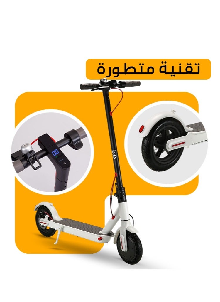 Egg - Electric scooter aluminum alloy body, light and easy to carry, fast folding two-wheel scooter, new battery management system, app control, suitable for adult men and women for work and leisure, 25 cm durable airless tires, maximum 350W motor, maximum speed 30km/h, maximum range 30km, easy brakes, maximum 150 kg - Image 1