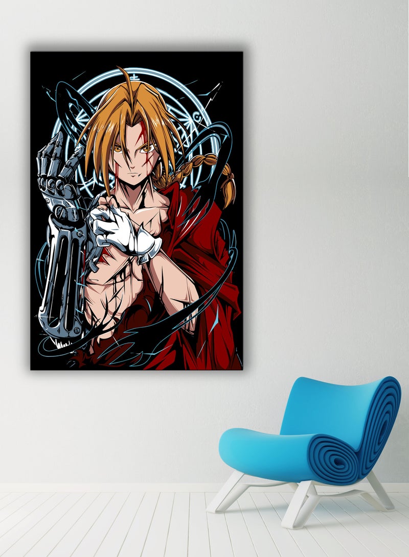 مودكلاس لوحة الخيميائي الفولاذي طاقم السفينه جدارية إطار خشبي - Image 1