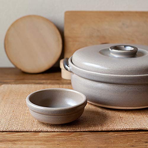 IPPINKA Japanese Donabe Tsubo Cooking Pot, For 4-5 people, 3000cc, Grey - Image 2