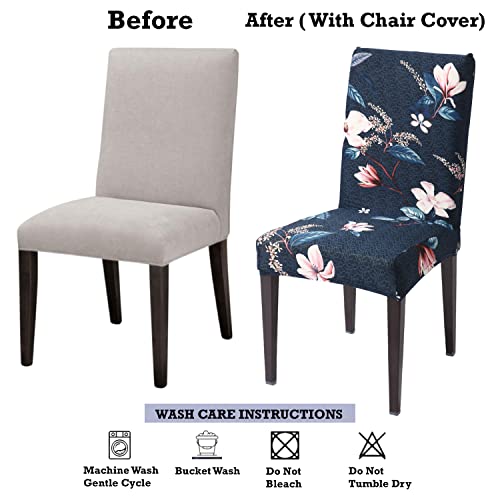 HOKIPO Elastic Stretchable Seat Cover for Chairs Washable Slipcover Protector (AR-4037-D12), Polyester Blend - Image 5