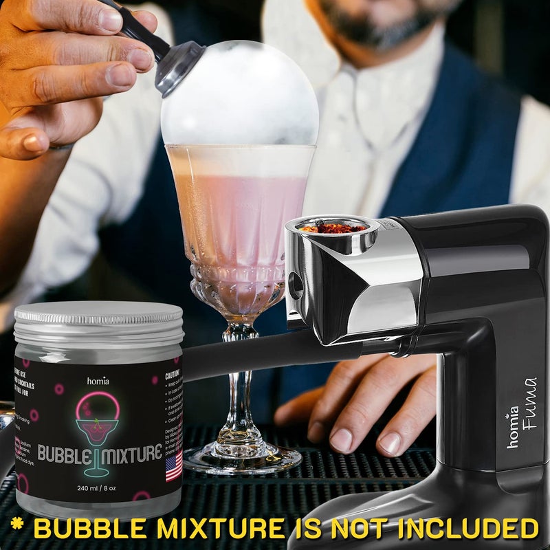 homia طقم مدخن الكوكتيل - طقم مدخن الويسكي - جهاز تدخين - طقم مبتدئين، 12 قطعة، آلة تدخين مع ملحقات ورقائق خشبية - مدخن داخلي - هدية للرجال - Image 5