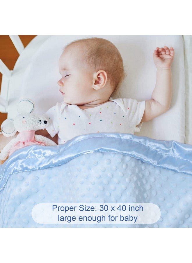 Reginary 3 Pack Satin Baby Blanket with Silky Satin Backing Double Layer Soft Dotted Blanket 30 x 40 Inch for Baby Newborn, Toddler, Infant Gifts - Image 5